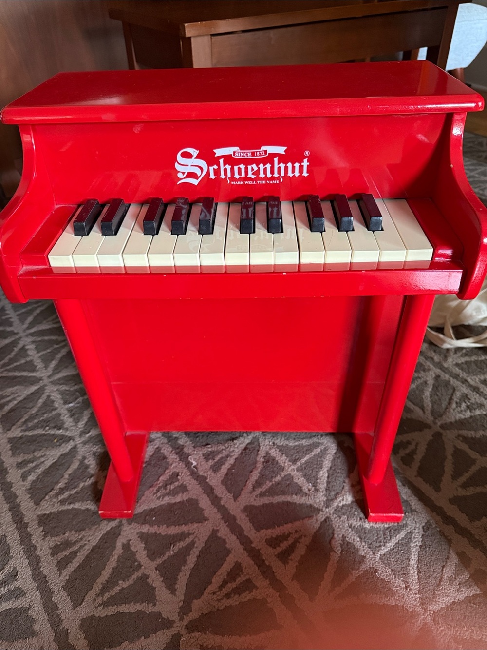 Kids Schoenhut Red Toy Piano - Classic Children's Musical Accent